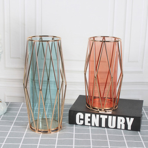 <span class=keywords><strong>Vase</strong></span> à fleurs en fer forgé et argenté pour table, Pot de fleurs, décoration nordique, pour mariage, maison, fer forgé, or - Product Image 2