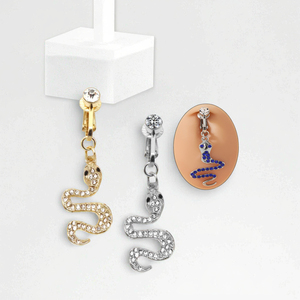 Gioiello per il corpo Non <span class=keywords><strong>Piercing</strong></span> a forma di <span class=keywords><strong>serpente</strong></span> <span class=keywords><strong>Piercing</strong></span> all'<span class=keywords><strong>ombelico</strong></span> finto anello per gioielli Multi nuovo gioiello per il <span class=keywords><strong>Piercing</strong></span> al corpo alla moda - Product Image 2