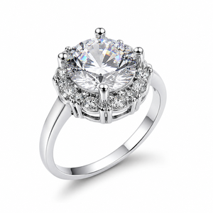 Anello Aperto con Accenti Colorati e Dettagli Scintillanti, Design alla Moda per Accessori da Donna per Uso Quotidiano - Product Image 1