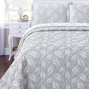 Couvre-<span class=keywords><strong>lit</strong></span> en jacquard polyester bleu fait main, style Kantha, taille Queen - Product Image 5