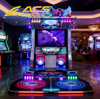 Machine de jeu d'arcade ACS Dance Battle, construction métallique, support japonais, plateforme interactive de rythme, usage commercial intérieur