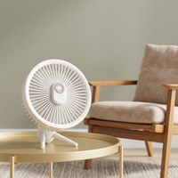 Mini ventilateur de table portable rechargeable USB LED pour bureau et plafond, avec fonction de refroidissement électronique