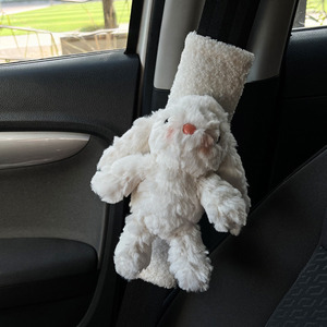 Protector de Cinturón de Seguridad para Mascotas, Diseño de Gato de Dibujos Animados, Suave y Acolchado, Correa de Hombro para Asiento de Coche - Product Image 3