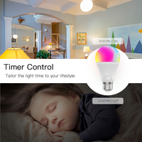 Ampoule intelligente sans fil WIFI ZIGBEE nouvelle conception 2024, 900lm, réglage de la couleur Tuya pour les kits et systèmes de maison intelligente