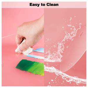 Palette de <span class=keywords><strong>peinture</strong></span> acrylique Bview Art avec trou pour le <span class=keywords><strong>pouce</strong></span> - Plateau de mélange transparent pour la <span class=keywords><strong>peinture</strong></span> à l'huile et à l'aquarelle, studio professionnel, bricolage artistique - Product Image 4