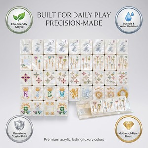 Offre Spéciale : Ensemble de Tuiles de Mahjong Américain de Luxe Personnalisé <span class=keywords><strong>en</strong></span> Acrylique à Texture Pierre Précieuse, 166 Pièces, pour Club et Casino - Product Image 5