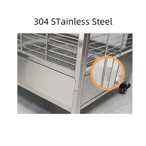 Cages pour animaux de compagnie en acier inoxydable sûres et confortables avec un design respirant Style classique de luxe pour chiens, chats et poulets - Product Image 6