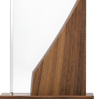 Trophée personnalisé en bois recyclé, plaque de reconnaissance écologique gravée, souvenir d'entreprise