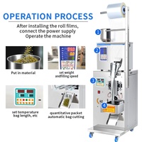 Machine d'emballage automatique multifonctionnelle pour sachets de céréales, de sel, de sucre, de café et de thé, machine de remplissage et de scellage de sachets