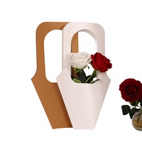 Sac cadeau carré portable noir, blanc, rose, pour la Saint-Valentin, avec finition mate simple, en carton jetable, personnalisable