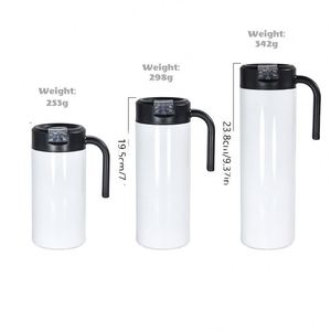Vaso Térmico de Acero Inoxidable 304 para Sublimación de Logotipos DIY, 12oz, 15oz, 20oz, para Café, Leche, Cerveza, con Asa y Tapa - Product Image 1