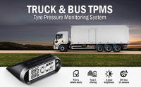 Système de surveillance de la pression des pneus sans fil universel numérique 12V à énergie solaire pour camions et bus, capacité 203 psi