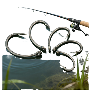 Boîte de 50 hameçons à poissonner à ardillon 8011 en acier inoxydable avec revêtement PTFE, super résistants pour la pêche en eau salée - Product Image 1
