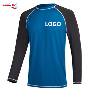 10 options de couleurs, protection intégrale UPF 50+, chemise pour le surf, polyester OEM, séchage rapide, rashguard pour homme avec logo personnalisé disponible - Product Image 1