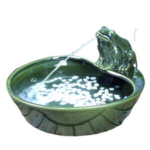 <span class=keywords><strong>Fuente</strong></span> Solar de Cerámica con Forma de <span class=keywords><strong>Rana</strong></span>, Decoración de Agua Solar, <span class=keywords><strong>Fuente</strong></span> de <span class=keywords><strong>Rana</strong></span> de Cuento de Hadas para Baño de Aves, Jardín, Balcón - Product Image 1