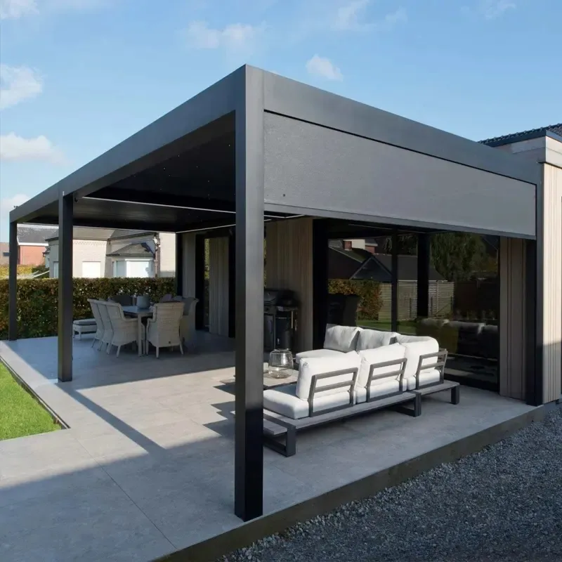 3X3 3X4 4X4 6X4m Outdoor Waterproof Aluminium Bioclimatic Pergola Cover Aluminum Louvered Pergola