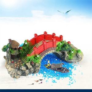 Fabricantes para pecera, accesorios decorativos para puentes, mesa de escalada de <span class=keywords><strong>tortuga</strong></span> de resina, puente de arco Retro, manualidades decorativas - Product Image 4