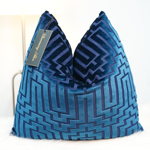 Funda de cojín de sofá de terciopelo de corte europeo <span class=keywords><strong>azul</strong></span> de lujo, funda de <span class=keywords><strong>almohada</strong></span> para cojín trasero de coche, fabricantes - Product Image 3