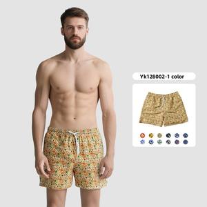 Pantalon <span class=keywords><strong>quad</strong></span> à fleurs en cuir pêche à séchage rapide pour hommes, taille européenne, maillot de bain décontracté en bord de mer, doublure <span class=keywords><strong>avant</strong></span> pour les vacances - Product Image 5