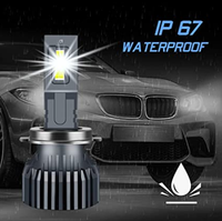 Ampoules de phares LED, Kit de Conversion pour phares, Super lumineux, 10000 Lumens, faisceau haut et bas, lot de 2 ampoules LED H4