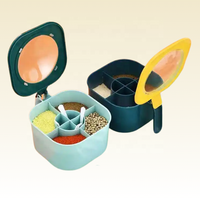 Boîtes à épices multifonctionnelles, pots à condiments, boîtes de rangement pour aliments de cuisine, pots à épices en plastique, contenants à épices avec cuillère