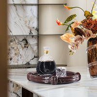 SAIDKOCC Moderne Nieuwe Chinese Stijl Creatieve Marmeren Schaal Fruitplateau Woonkamerdecoratie Esthetisch Elegant Op Maat
