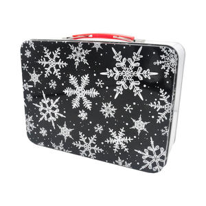 Venda quente Grande Vintage <span class=keywords><strong>Kids</strong></span> Tin Lunch Box Custom Vazio Retangular Metal com Alça para Cookies e Doces Atacado - Product Image 5