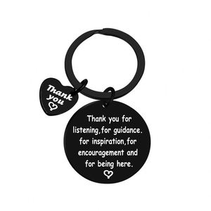 Porte-clés en acier inoxydable noir avec inscription « Que vous soyez fière de votre travail », idéal comme cadeau de retraite - Product Image 2