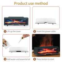 3D Flamme Creative Volcano Air Humidificateur Couleur Motif Aromathérapie Huile Essentielle Diffuseur Deux Couleurs Aromathérapie Machine YS