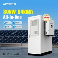 Système d'énergie solaire hors réseau tout-en-un VoltaNest 30KW 64-100kWh LiFePO4 avec stockage de batterie C & L, armoire ESS industrielle