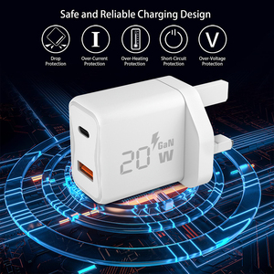 Cargador de Pared USB-C, Adaptadores de Corriente de Carga Rápida, Adaptador USB Tipo C Delgado con PD <span class=keywords><strong>Gan</strong></span>, Cargador de Doble Puerto USB-C de 20 W - Product Image 4