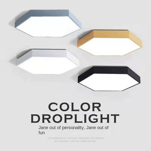 Lámpara de techo LED moderna Simple nórdica, lámpara redonda para sala de estar, dormitorio, estudio, comedor, lámpara de techo hexagonal LED ultrafina - Product Image 2
