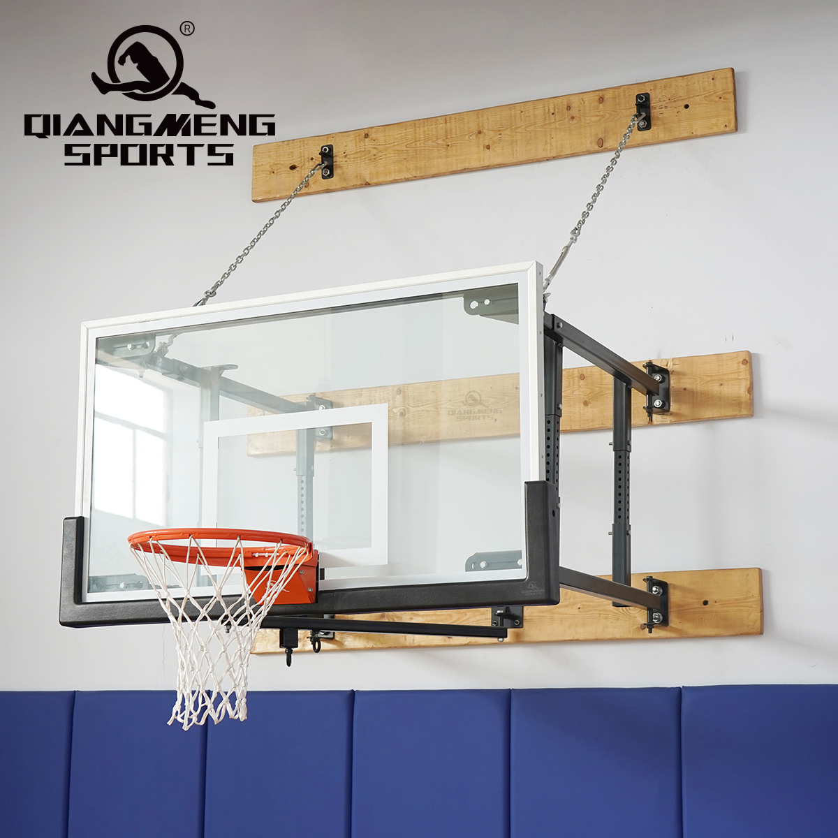 Factory Direct Wall Mounted Basketball Stand Foldable Retractable Basketball Stand System