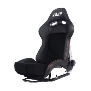 Asiento <span class=keywords><strong>de</strong></span> Carreras Reclinable con Costuras Negras y Respaldo Bordado, <span class=keywords><strong>de</strong></span> Fibra <span class=keywords><strong>de</strong></span> Carbono - Product Image 1