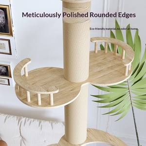 새로운 맞춤형 실내 고양이 클라이밍 프레임 고양이 침대 트리 타워 다층 고급 고양이 트리 높이 조절 가능 안정적인 스탠딩 디자인 - Product Image 3