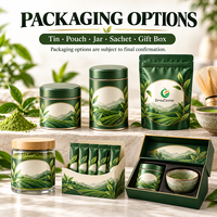 Poudre de matcha en marque privée OEM, emballage personnalisé, poudre de thé vert biologique pour les marques de vente au détail