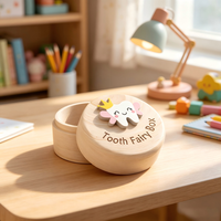 Boîte à dents de la Fée des Dents pour filles, boîte en bois avec dents 3D, pour ranger les dents perdues, souvenir, boîte de rangement pour dents de lait, cadeau
