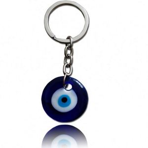 Turkish Blue Evil Eye Keychain Charm Jewellery Crafting Amulet Luck Metal Glass Key Chains Evil Eye Pendant Jewelry Accessories