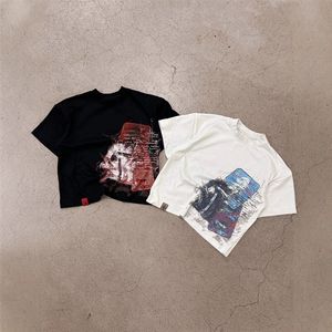 Camiseta Blanca de Algodón al por Mayor para Hombre, Ropa Urbana, Impresión Gráfica Personalizada, <span class=keywords><strong>Manga</strong></span> Corta, Fabricante de Ropa - Product Image 1