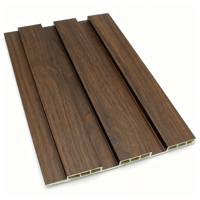 Panneau mural cannelé moderne en WPC PVC imitation bois, revêtement en fibre de bambou, décoration de fond, taille personnalisée, vente en gros usine