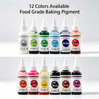 Ensemble de colorants alimentaires liquides 30g, 12 couleurs vibrantes, colorant comestible pour la pâtisserie, la décoration de gâteaux, le fondant, la glaçage, l'art culinaire