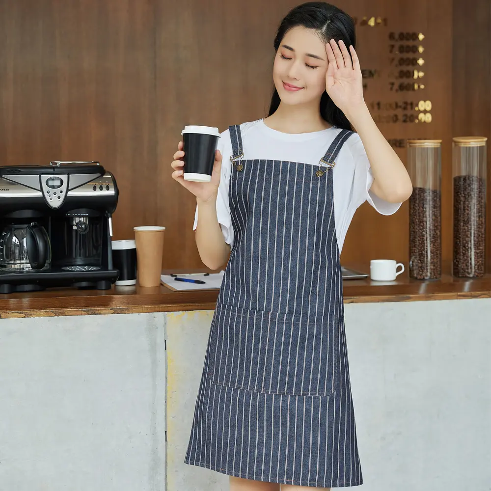 Touchhealthy Supply Seragam Tahan Air Celemek Meksiko Penata Rambut Tanpa Lengan Apron