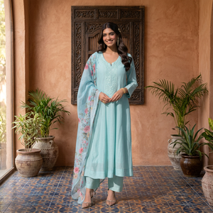 TENNECY Designer Indian Pakistani Party Wear New Collection Women's <b>Ankle</b>-Length Roman Fully Stitched Stretchable Wrinkle-Free - Product Image 1