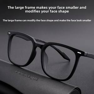 メンズアンチブルーライトPCフレームメガネ特大TR90近視処方大きな顔のための特別な黒の戦士のデザイン - Product Image 3