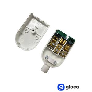Gloca Paquete de 5 adaptadores de enchufe estándar italiano de 250 V 10/16 A con 2 tomas, enchufe de plástico blanco - Product Image 4