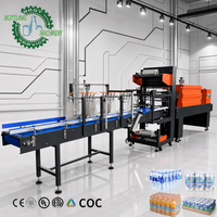 Máquina Envolvedora de Película Lineal de Alta Calidad, 15 Paquetes por Minuto, para Envases de 350 ml a 2.5 L con Plegado de Cartón para Comercio de Exportación