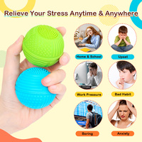Balles sensorielles personnalisables en silicone multi-texturées, durables, portables, jouets de massage pour soulager l'anxiété, l'autisme et favoriser la concentration des enfants