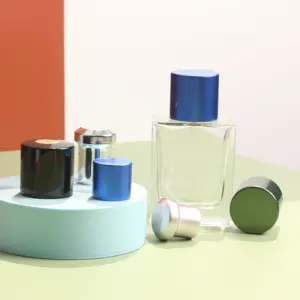 Flacon de parfum personnalisé, petit cylindre de 50ml, 20/410mm, 22mm, carré, uv, rose, or, blanc, rouge, orange, fournitures en stock