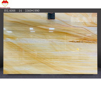 Brésil Jaune Quartzite Plancher Mur Dalle Transparent Brun Veines Corallo Jaune Quartzite Pierre pour Mur et Comptoirs De Table