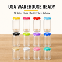 Gobelet en verre borosilicate durable de 16 oz, 12 couvercles colorés, gobelet à boire pour boissons chaudes ou froides, jus, café, verrerie moderne pour la cuisine
